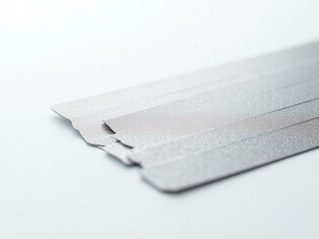 Muestra de pintura automotriz con efecto metálico de aluminio